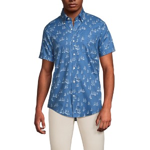 Lands' End Men's Short Sleeve No Iron Twill Shirt - 1 of 4