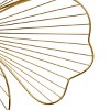 Metal Floral Wall Decor Set of 3 Gold - CosmoLiving by Cosmopolitan: Iron Botanical Sculptures, Vertical Orientation - 4 of 4