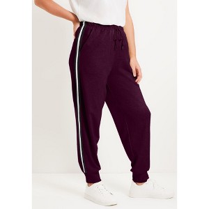 June + Vie by Roaman's Women's Plus Size French Terry Jogger - 1 of 4