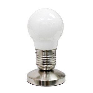 Creekwood Home 9.25" Classic Light Bulb Mini Touch Lamp White - 1 of 4