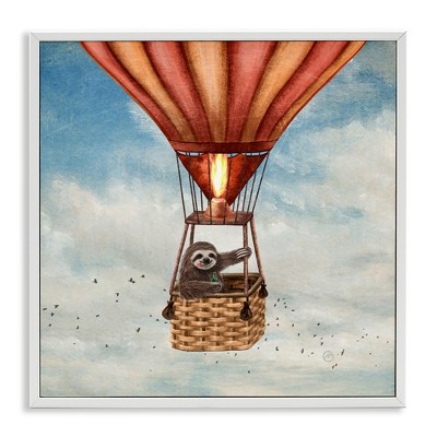 Stupell Industries Sloth in Hot Air Balloon, 12" x 12"