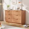 6 Drawer Dresser for Bedroom, 47.2" Modern Chest of Drawers with Gold Metal Handles, Free Standing Wooden Storage Cabinet - 2 of 4