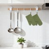 REGALWOVEN Cotton Heat Resistant Oven Mitts 2 Pcs with Pot Holders 2 Pcs 13.8x4.7inch - 2 of 4