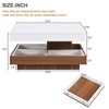 NicBex  Square 360-Degree Rotating Coffee Table with 3 Detachable Tray,2-Tier Center Table with Storage for Living Room - 3 of 4