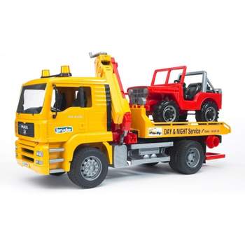 Bruder MAN TGA Tow Truck with Cross Country Vehicle