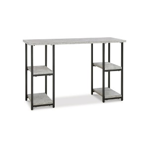 Signature Design by Ashley Contemporary Lazabon 48" Home Office Desk, Gray/Black - 1 of 4