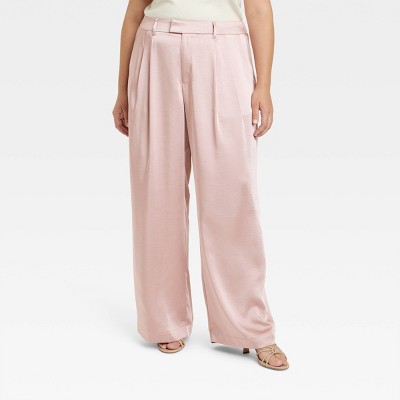 A New Day Women's High-Rise Wide Leg Fluid Pants - Pink Size 4 - $20 New  With Tags - From Zaylahs