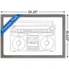 Trends International LINE AND BRUSH - Continuous Line Boombox Framed Wall Poster Prints - 3 of 4