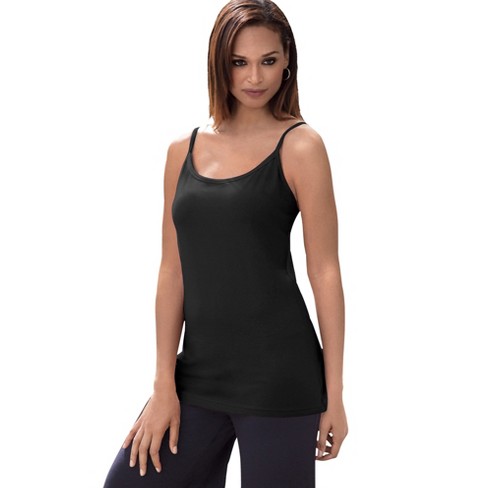 Jessica London Women's Plus Size Cami Top With Adjustable Straps, 14/16 -  Black : Target