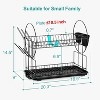 LunaLulinlk Dish Drying Rack - 2 Tier Dish Racks for Kitchen Counter, Multifunctional Dish Drainer for Kitchen Organization, Black - 4 of 4