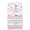 Hudson Baby Infant Girl Cotton Flannel Receiving Blankets Bundle, Girl Arctic Animals, One Size - 2 of 4