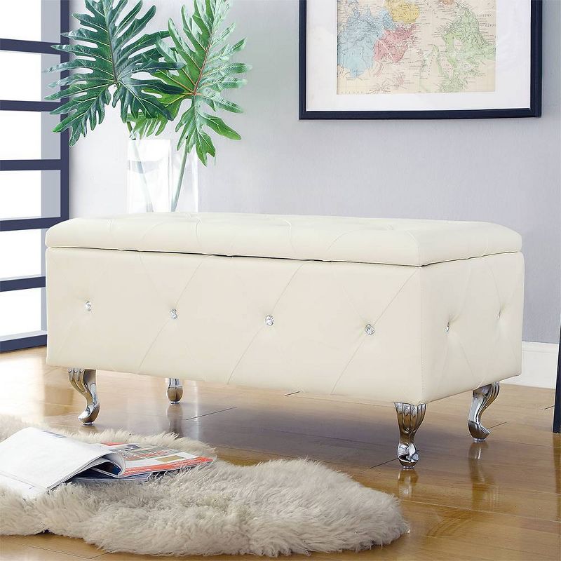 Crystal Tufted Storage Bench - Christies Home Living
, 3 of 11