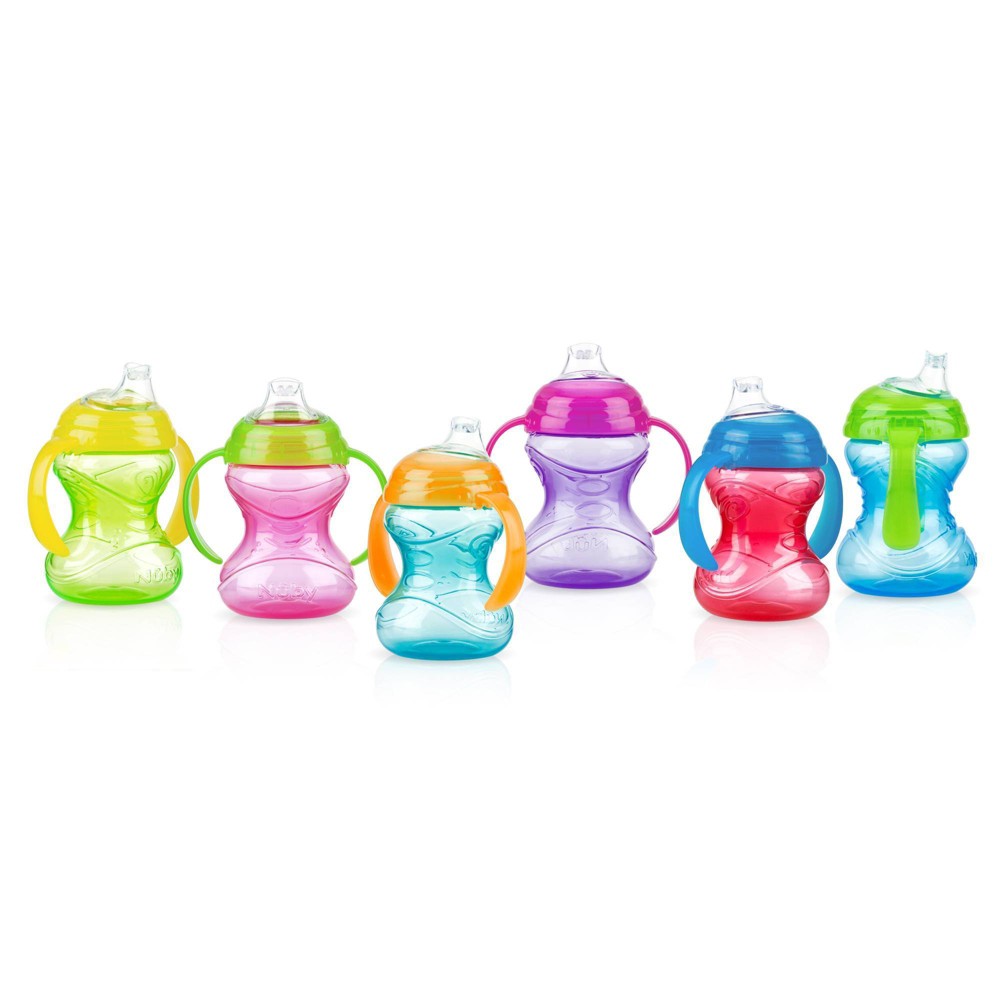 UPC 048526101320 product image for Nuby Cup + Clik-It Handle + 2pk/4ct + Sippy Cups + 8 oz - Assorted Colors | upcitemdb.com