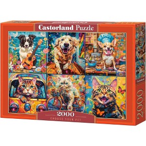 2000 Piece Jigsaw Puzzle, Choose Your Pet, Animal Jigsaw, Dog collage, Adult Puzzle, Castorland C-200948-2 - 1 of 4