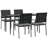 vidaXL Garden Dining Set Black, Light Grey - 3 of 4