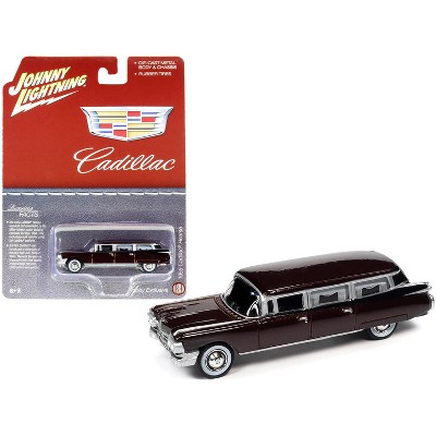 1959 Cadillac Hearse Brown Metallic "Special Edition" 1/64 Diecast Model Car by Johnny Lightning