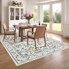 Washable Modern Printed Rug Non Slip Low Pile Rug Soft Floral Throw Floor Cover Foldable Indoor Carpet for Living Room Bedroom Playroom Nursery - 3 of 4