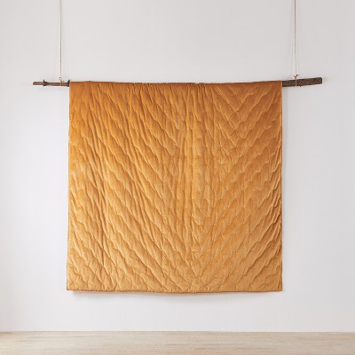 Calabria Gold Velvet Twin Reversible Quilt