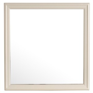 GlasFlength Decorative Wall Mirrors Contemporary Framed Mirror with Sleek Clean Simple Design for Modern Living Room, Beige, 38"*1"*38" - 1 of 4