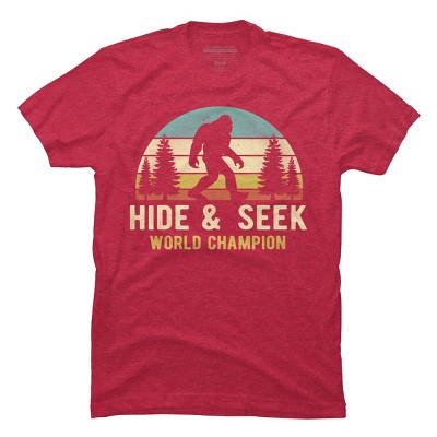 Men's Design By Humans Bigfoot - Hide And Seek World Champion By clickbong T-Shirt
