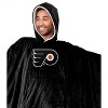 NHL Philadelphia Flyers Logo Patch Faux Shearling Bloncho Blanket - 3 of 3
