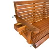 Fortune Candy Wooden Porch Swing 2-Seater/3-Seater for Outdoor Patio Garden Yard (5 ft.) - 3 of 4