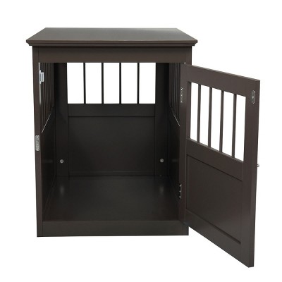 AZL1 Life Concept Pet Crates and Houses Stylish End Table Dog Crate with Dual Locking System and Spacious Interior Design, Brown, 24.4"*20"*27.5"