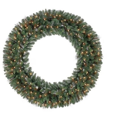 Holiday Living 60-in Scottsdale Pre-Lit Wreath with 400 Clear Incandescent Lights