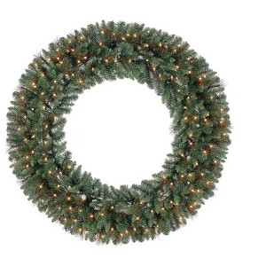 Holiday Living 60-in Scottsdale Pre-Lit Wreath with 400 Clear Incandescent Lights - 1 of 3