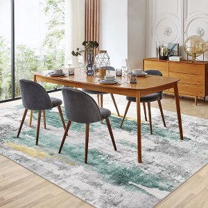Garvee Large Modern Abstract Area Rug, Low Pile Thin Rug Soft Non Shedding Floor Carpet,Stain Resistant Rug - 1 of 4