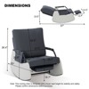 Rocking Chair for Nursery, Adjustable Backrest & Footrest, Corduroy Glider Rocking Chair, Modern Upholstered Plush Seating Chair - 3 of 4