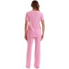 #FollowMe Pajama Pants Set with Satin Trim  Stylish, Cozy Sleepwear - 3 of 3