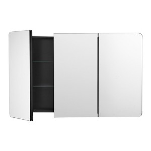 VEVOR Medicine Cabinet, 25.5 x 40 inch, Medicine Cabinet for Bathroom with Mirror,  Aluminum Frame, 4-layer Adjustable Shelves, Black - 1 of 4