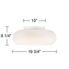 Possini Euro Design Sandringham 19 3/4" Modern Semi Flush-Mount Ceiling Light Fixture Kitchen Foyer Hallway Round LED Sanded White Finish Metal - 4 of 4