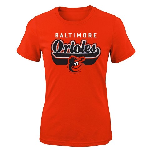 Mlb Baltimore Orioles Women's Short Sleeve V-neck Fashion T-shirt : Target