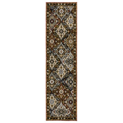 Oriental Weavers Andorra 2408A Red/ Multi Indoor Area Rug - 2'3" x 8'