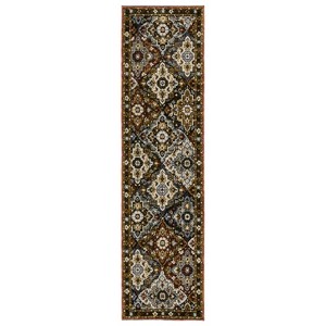 Oriental Weavers Andorra 2408A Red/ Multi Indoor Area Rug - 2'3" x 8' - 1 of 4