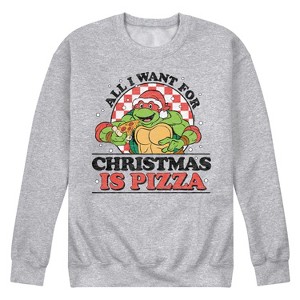 Men's - Teenage Mutant Ninja Turtles - All I Want For Christmas Graphic Fleece Sweatshirt - 1 of 4
