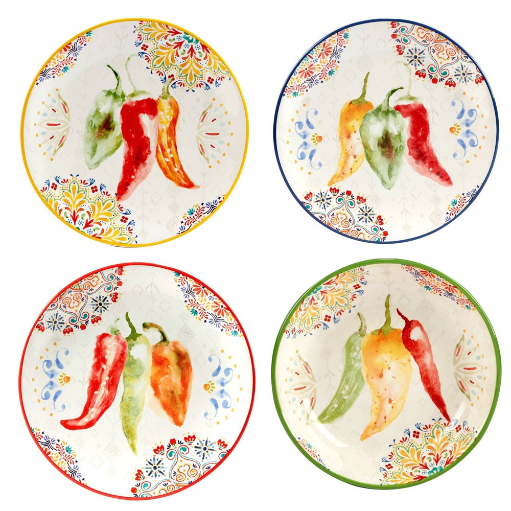 Photos - Other kitchen utensils Certified International Set of 4 Sweet and Spicy Salad Plates  