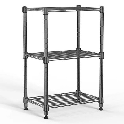 LunaLulinlk 450 lbs Wire Storage Shelving 3-Tier Utility Shelving Unit Steel Organizer Wire Rack for Home