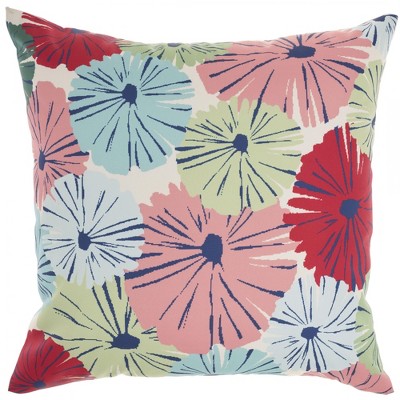 Waverly Flamingos Multicolor 20" x 20" Polyester Throw Pillow