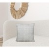 HomeRoots 20" X 20" Gray And White 100% Cotton Geometric Zippered Pillow - 2 of 4