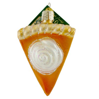 Old World Christmas 3.5 Inch Piece Of Pumpkin Pie Ornament Dessert Pastry Tree Ornaments