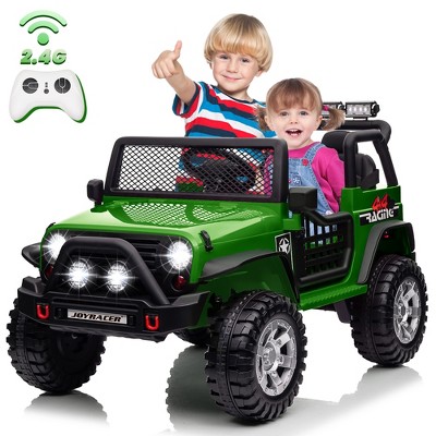 JOYRACER 24V 2-Seater Ride-On Toys Truck for Kids, 2×200W Motors, Electric Toys Car w/ 4 Wheels Spring Suspension, 3 Speeds, LED, Bluetooth Music