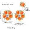 Floral Opal Stud Earrings in Sterling Silver, 14K White Gold or Rose Gold Plated - 3 of 4
