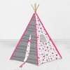 Bacati - Owls in the Woods Pink Gray Play Tent for Kids/Toddlers, 100% Cotton Percale Fabric Cover - 4 of 4