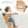 Convertible Wooden High Chair for Babies and Toddlers - Baby Feeding &Toddler Dining Chair with Removable Tray, Cushion and Harness - 4 of 4