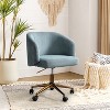 Ottaviano Corduroy Swivel Barrel Task Office Chair with Height-adjustable | ARTFUL LIVING DESIGN - 3 of 4