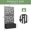 Iron Art Black Planter With Climbing Frame (street) 150*75*30 - 4 of 4