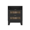 PAGED Night Stand Rustic Bedside Table Wooden Nightstand with 2 Storage Drawers and Open Shelf for Bedroom - 4 of 4
